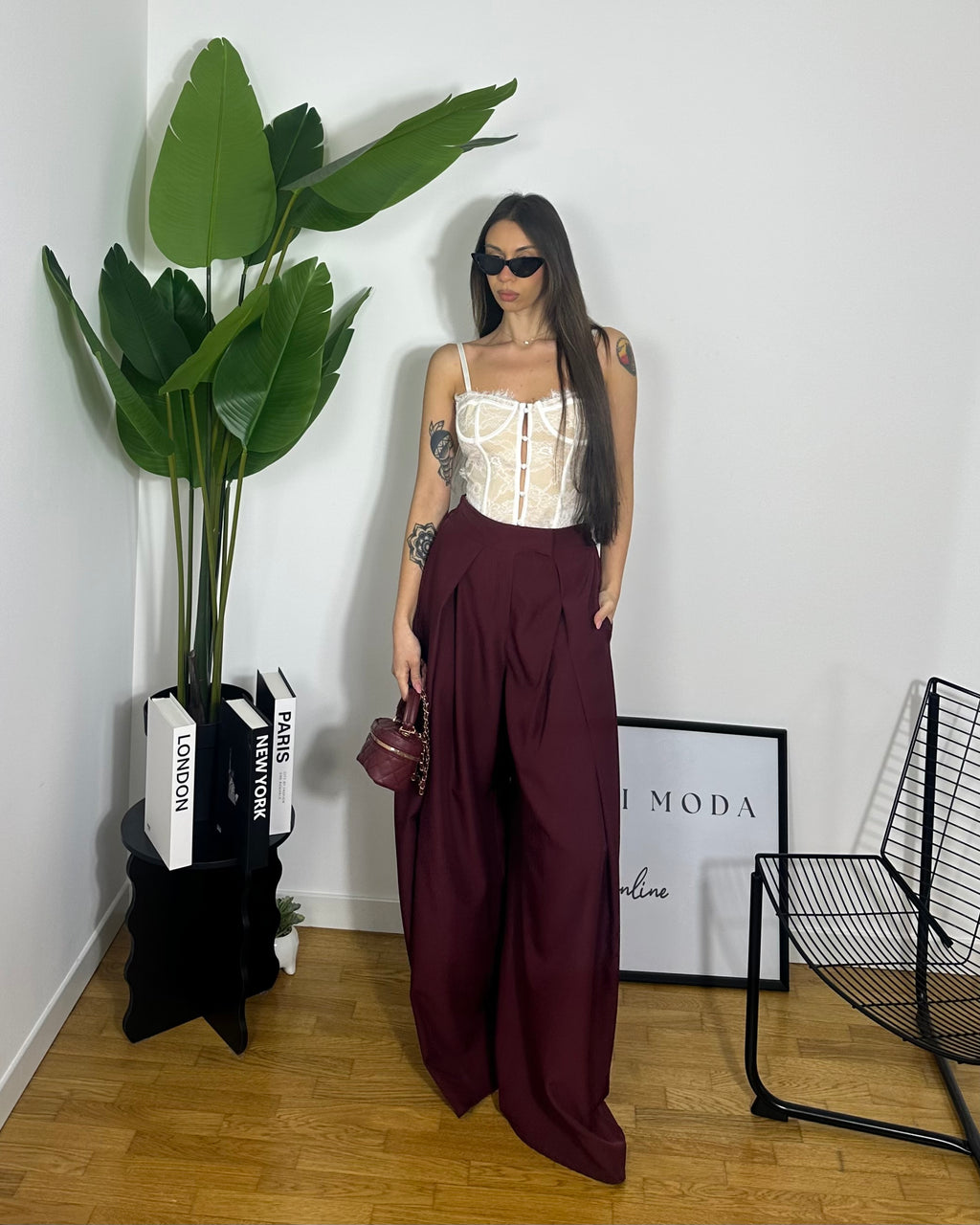 Pantalone Lysa Bordeaux