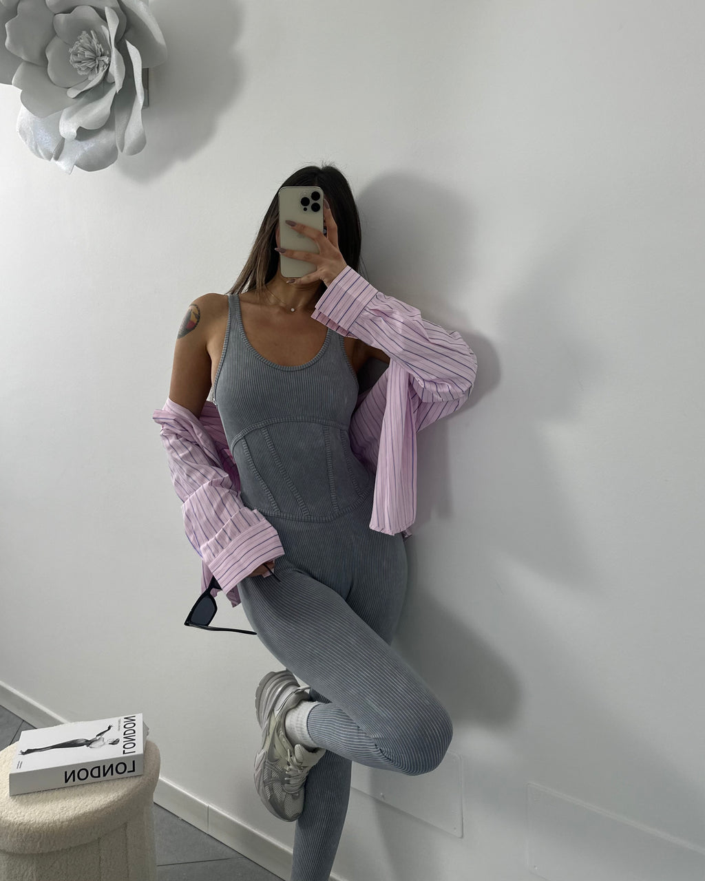 Jumpsuit Bustino Grey Light