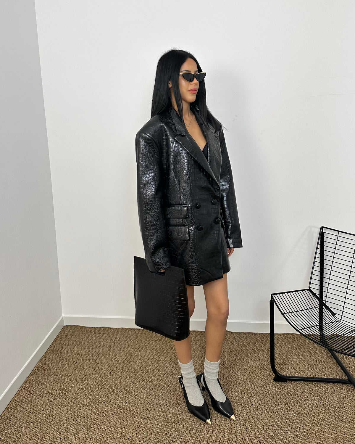 Blazer Over Leather by Lumina