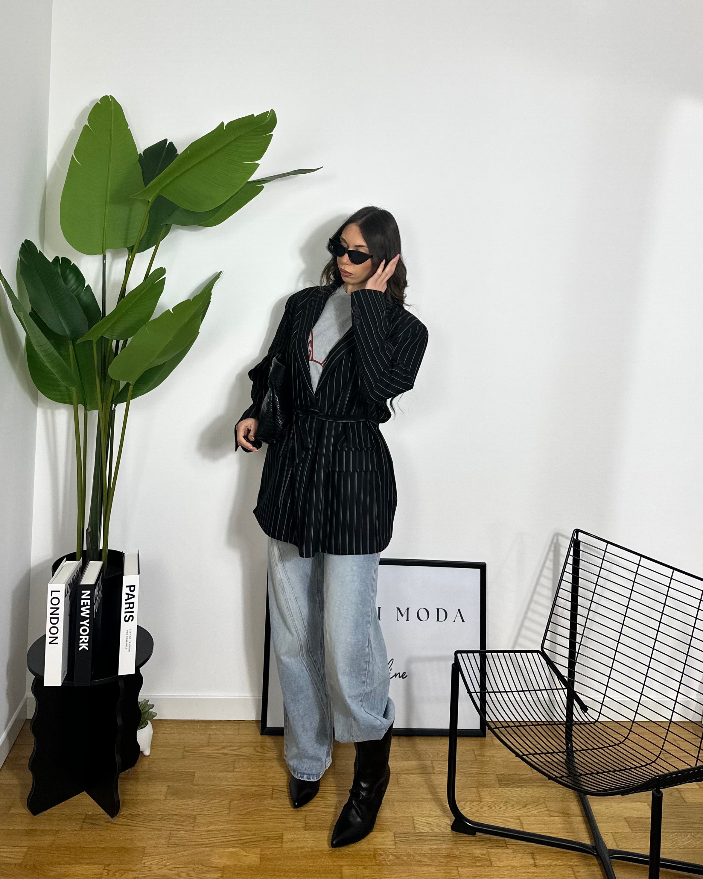 Blazer Over Black By Lumina