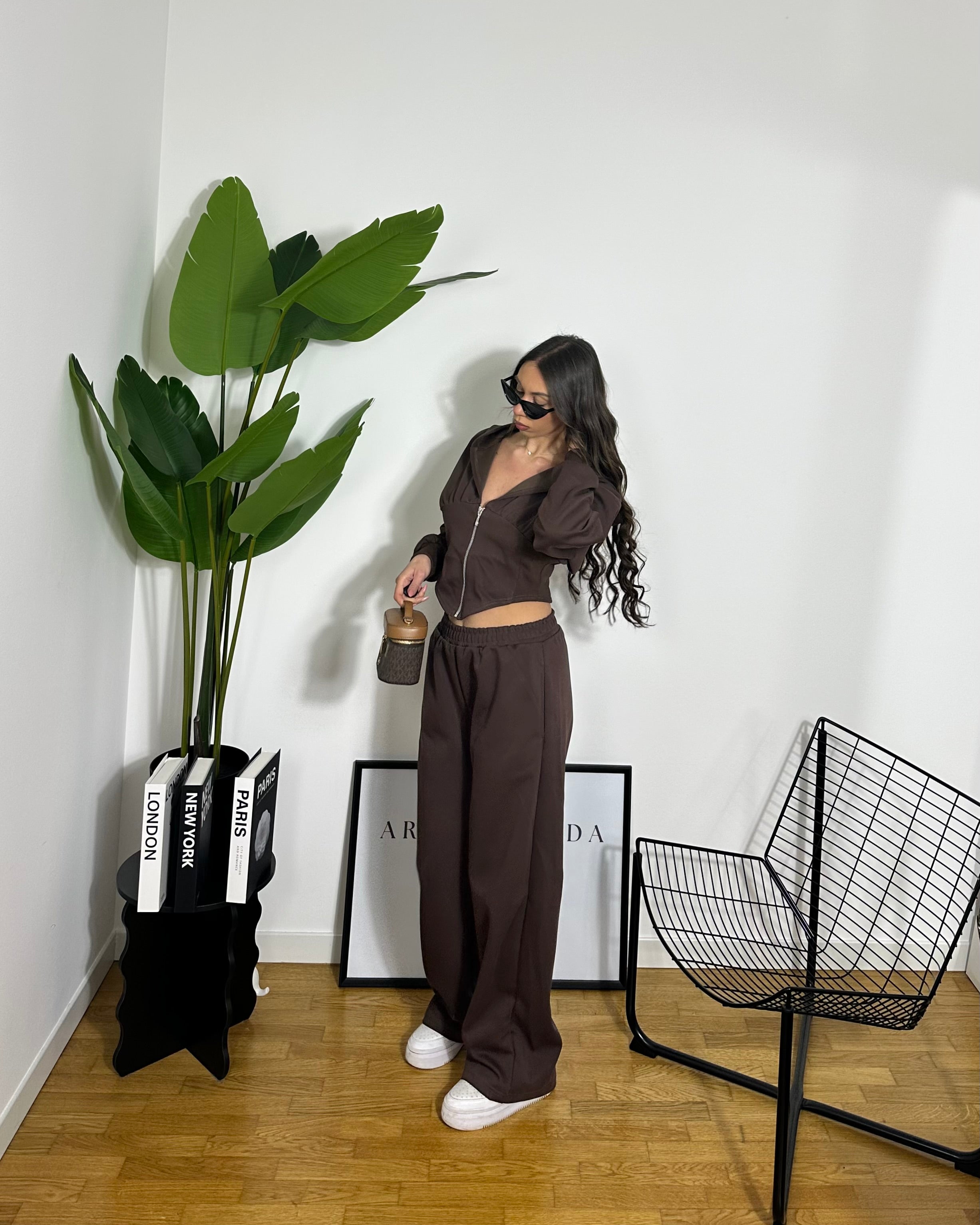 Co/ord Tuta Corset Brown