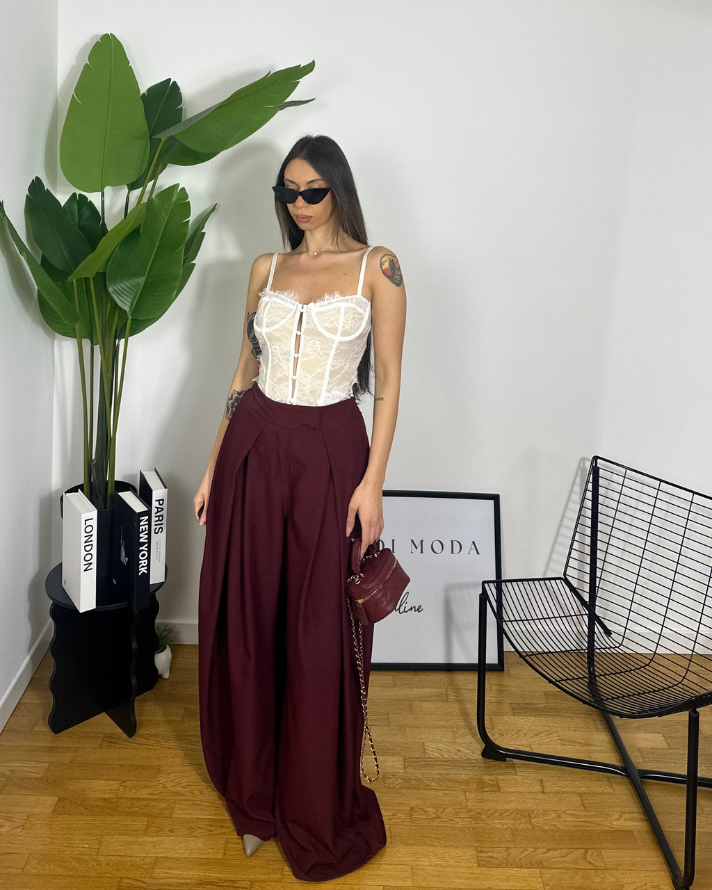 Pantalone Lysa Bordeaux