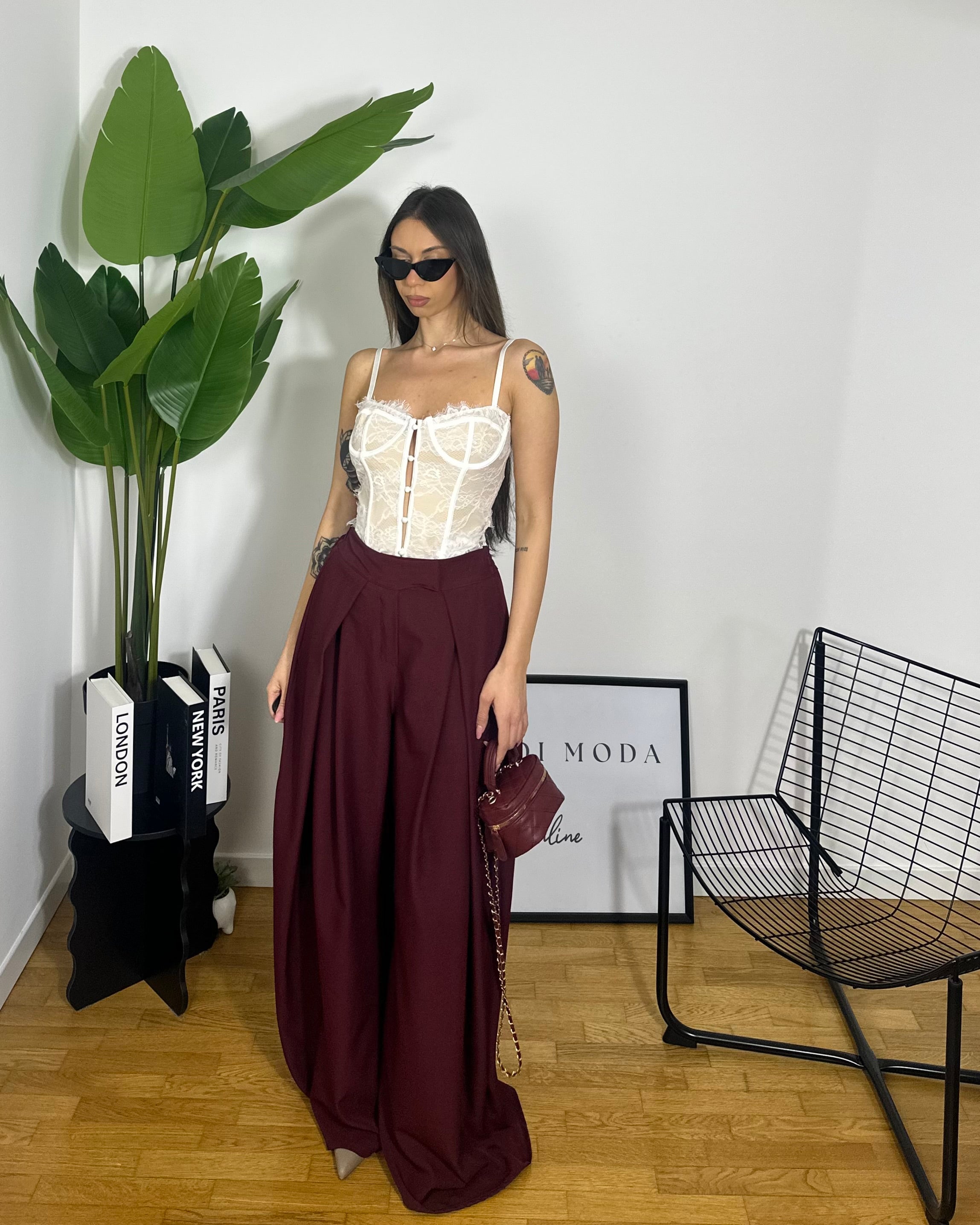 Pantalone Lysa Bordeaux