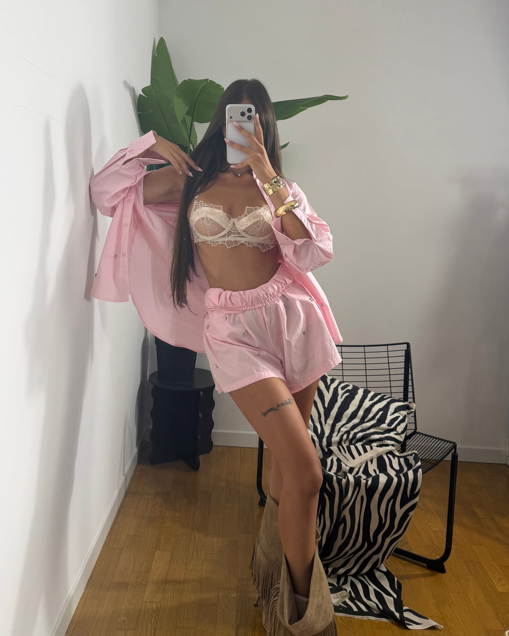 Co/ord Set Strass Pink