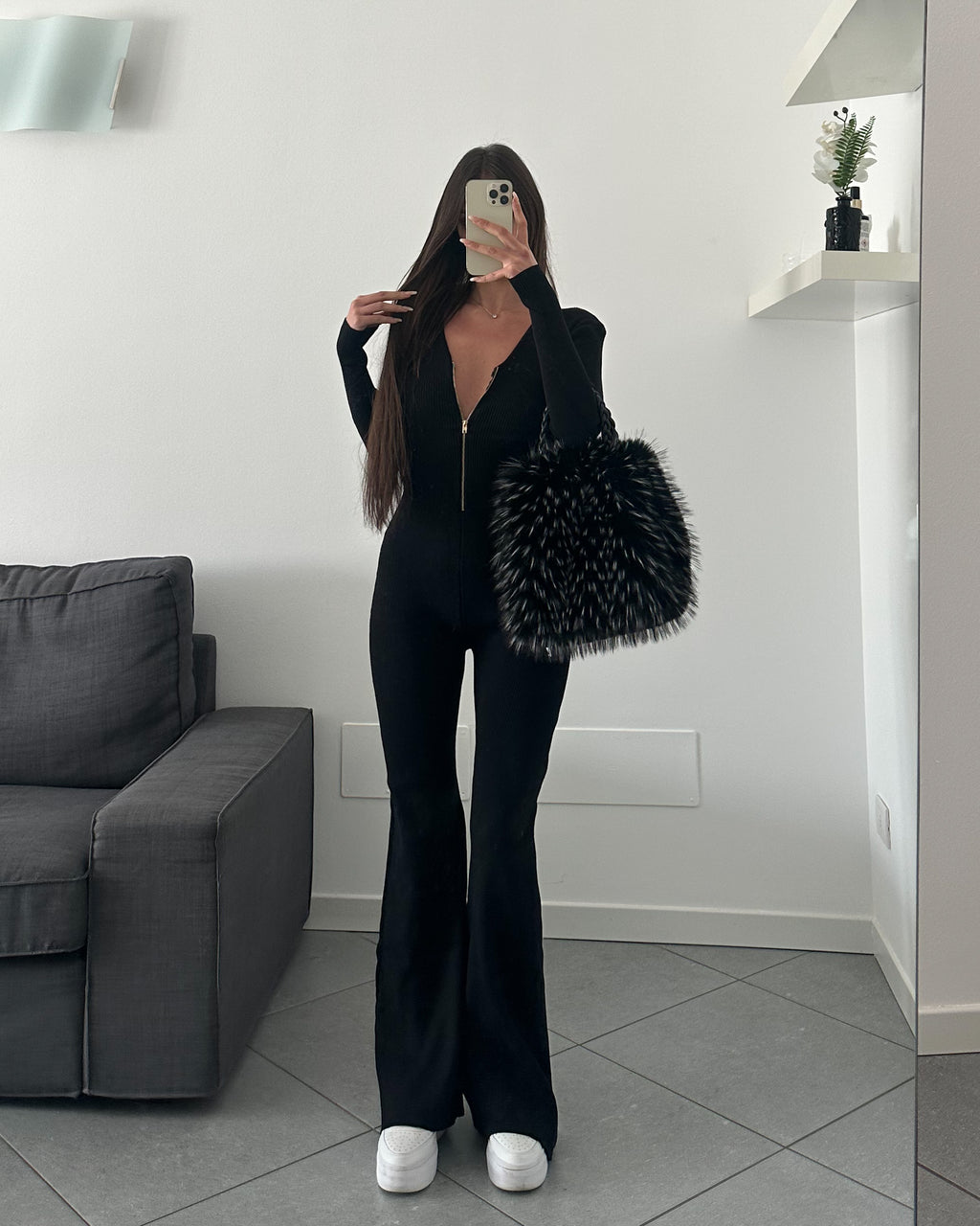 Jumpsuit Eva Black/ Green/Beige