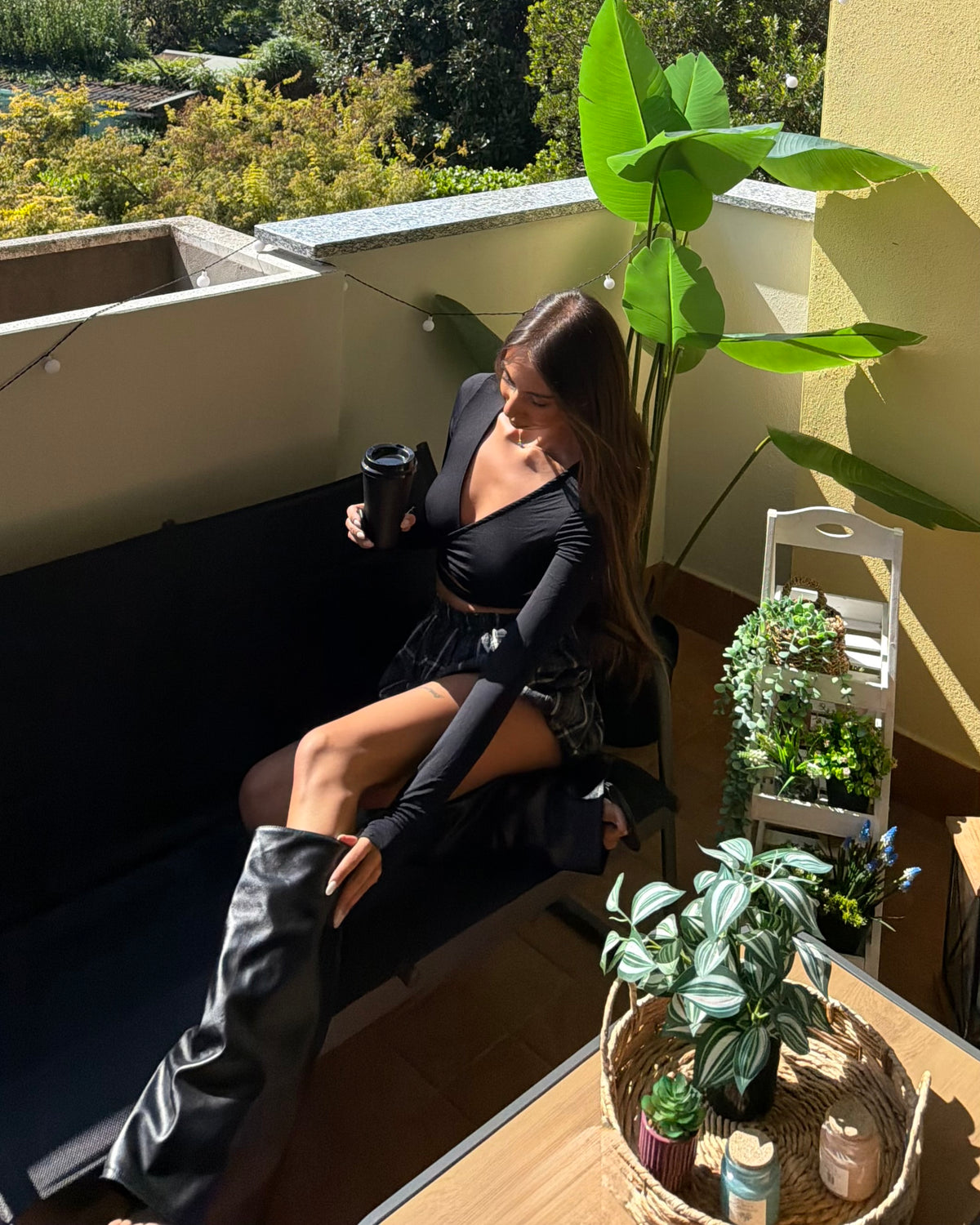 Shorts check black