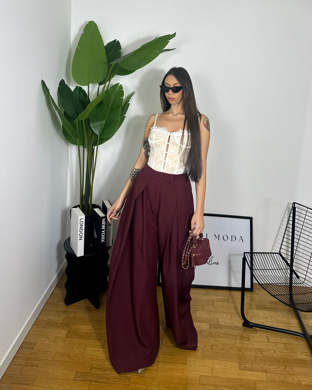 Pantalone Lysa Bordeaux