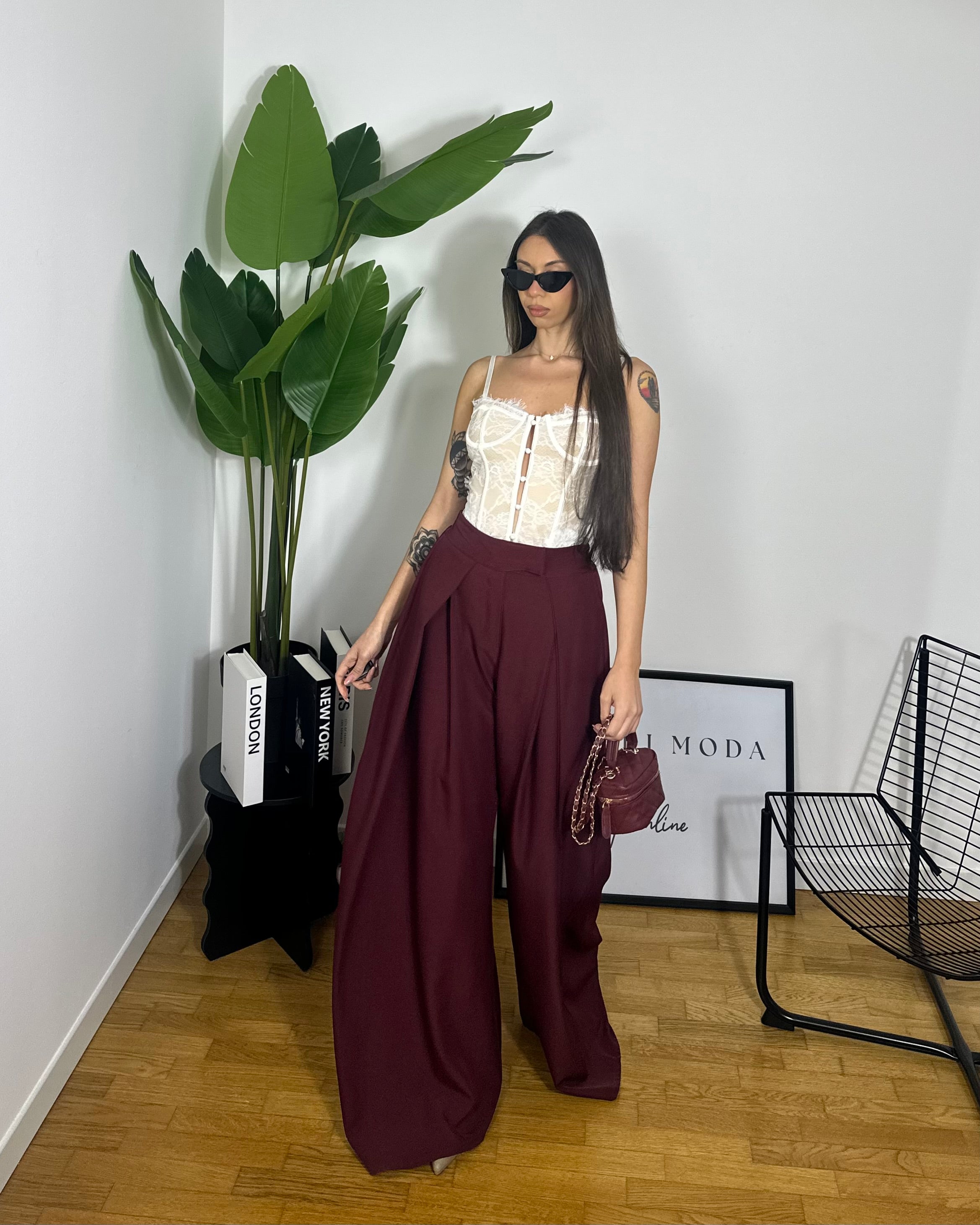 Pantalone Lysa Bordeaux