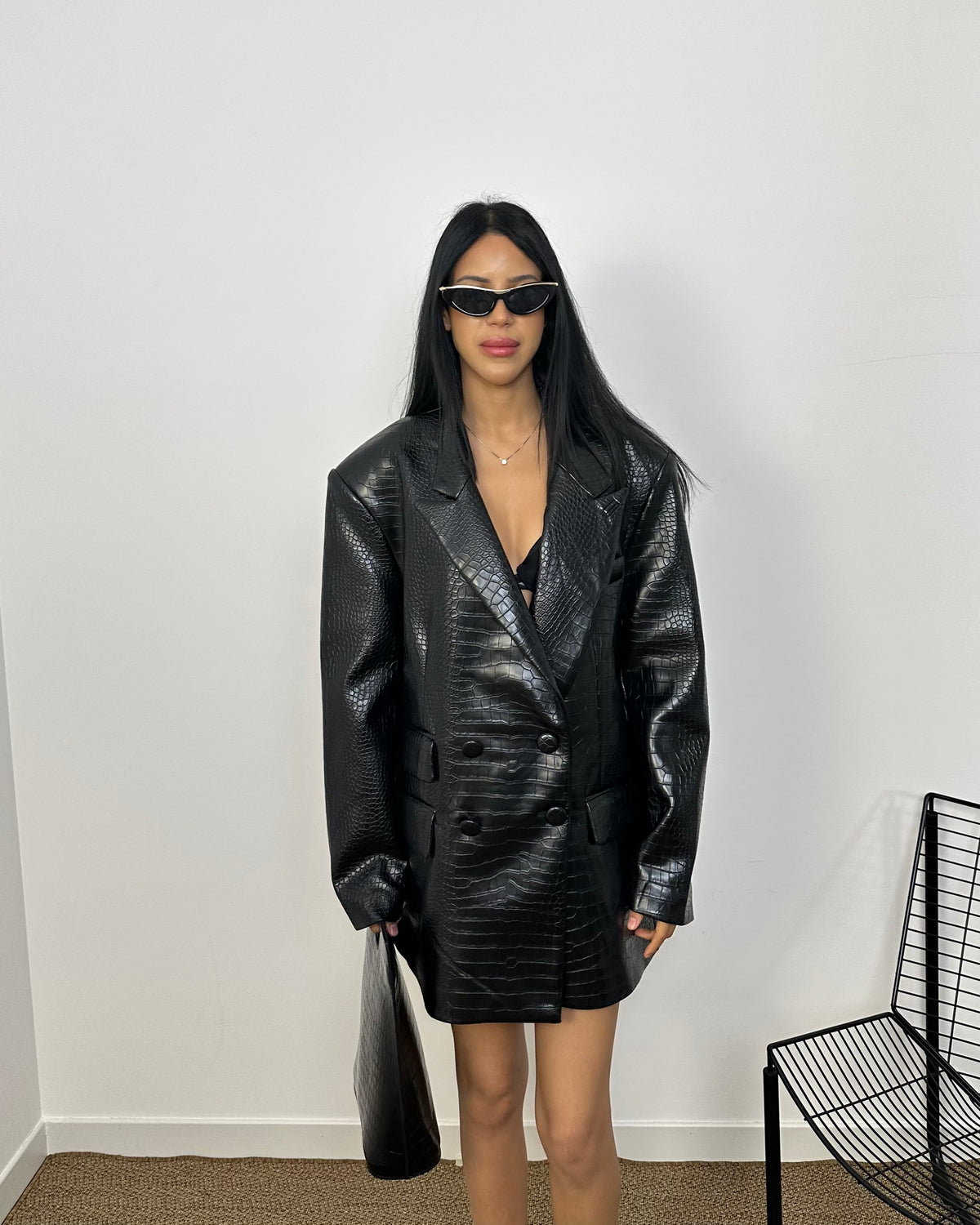 Blazer Over Leather by Lumina