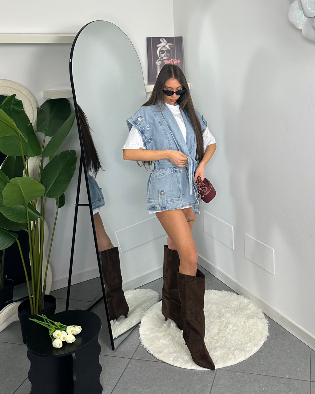 Gilet Denim Bottom