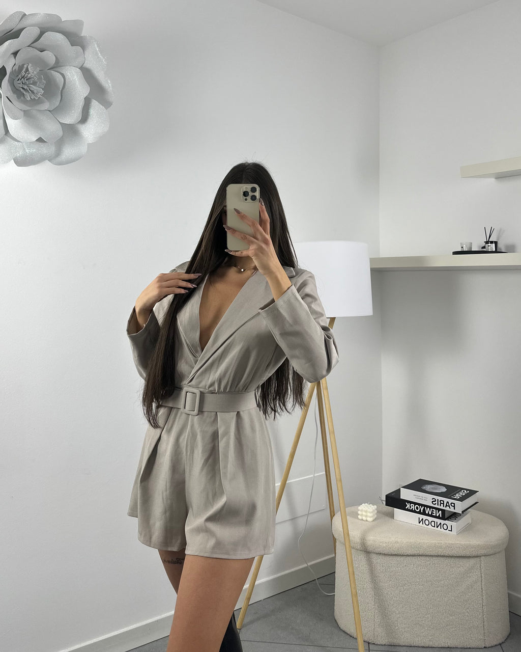 Jumpsuit Lonie Black/ Beige/ Grey