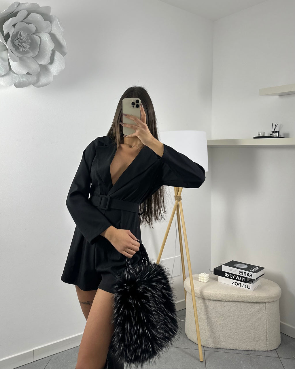 Jumpsuit Lonie Black/ Beige/ Grey