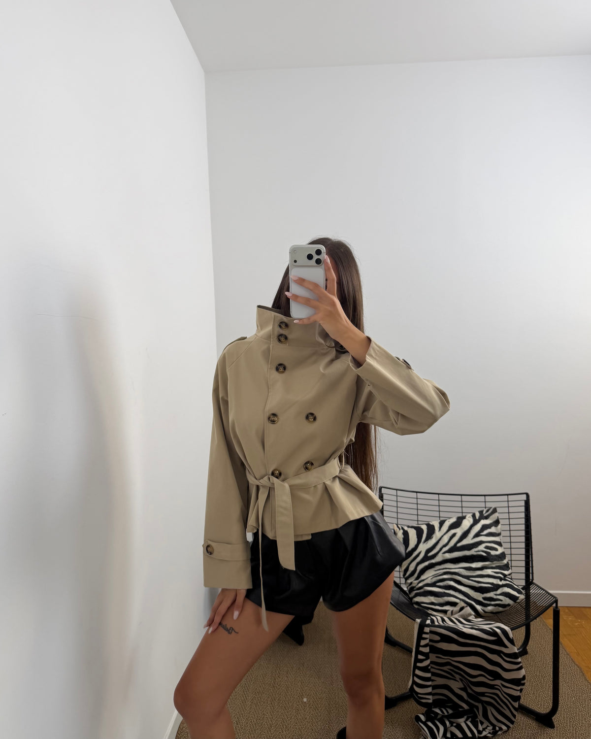 Trench cotone Beige