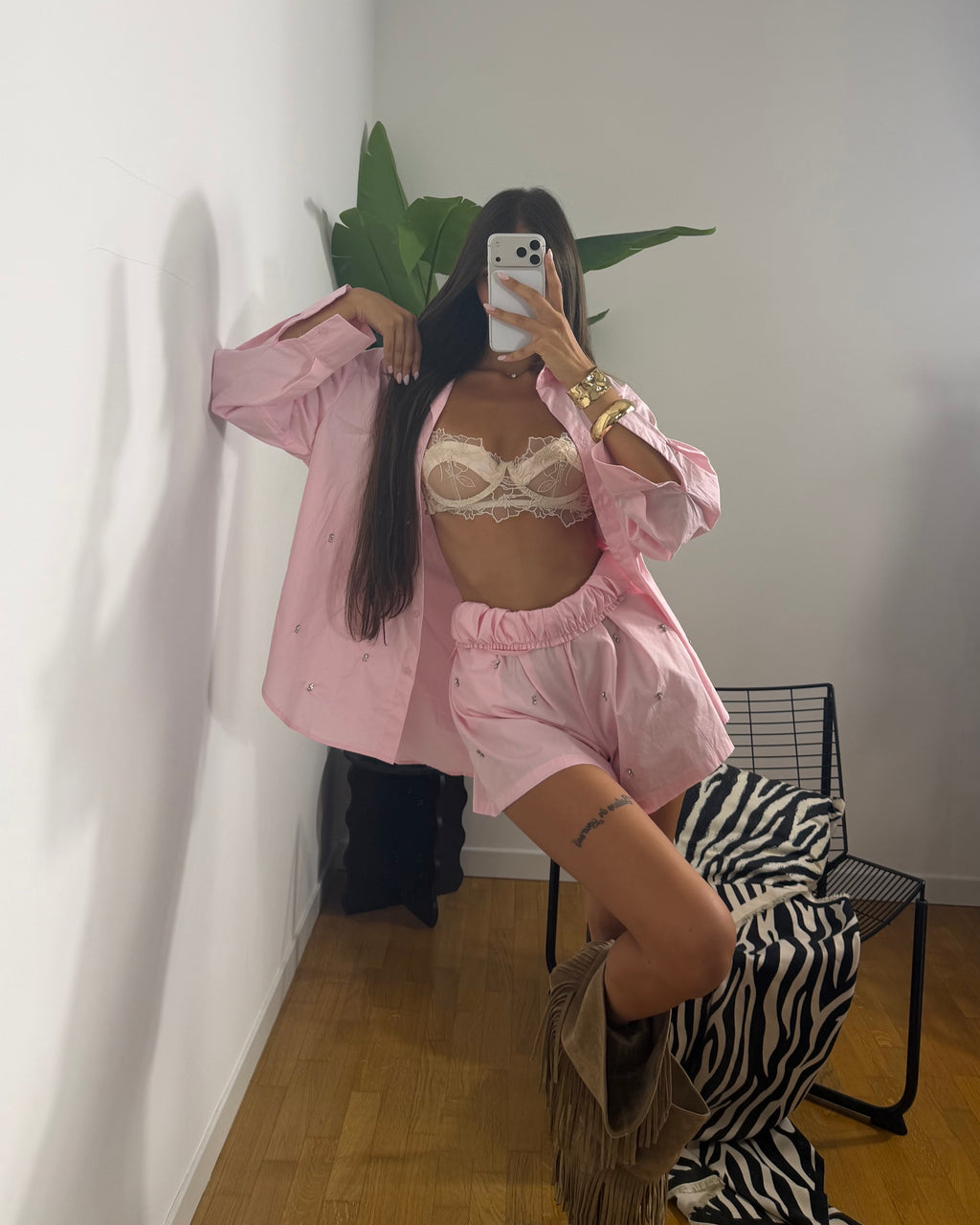 Co/ord Set Strass Pink