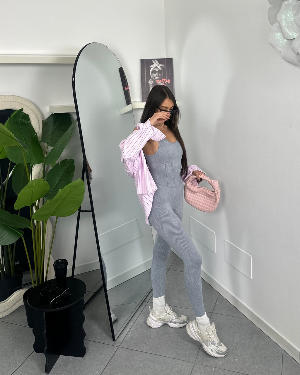 Jumpsuit Bustino Grey Light