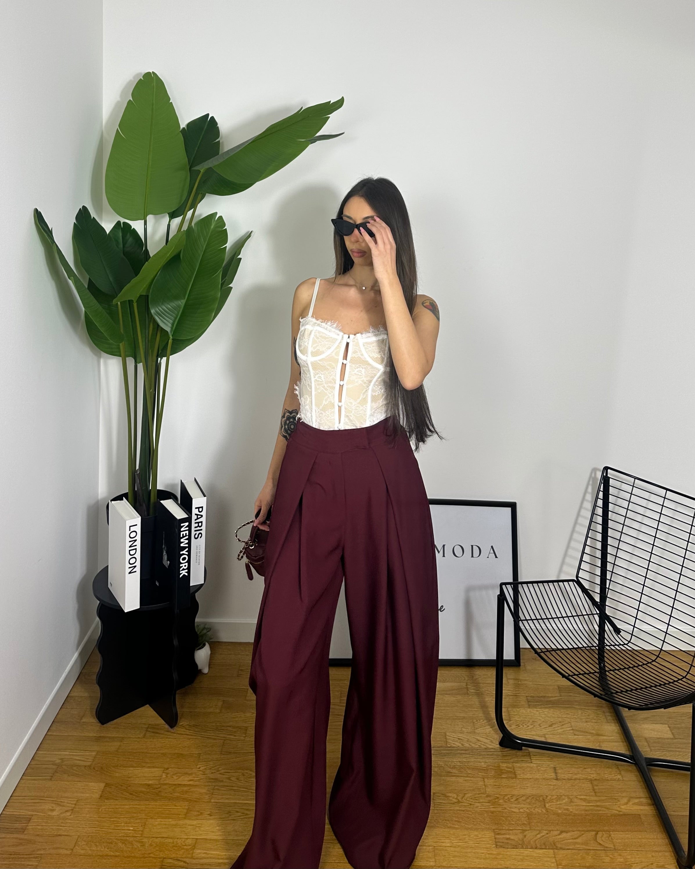 Pantalone Lysa Bordeaux