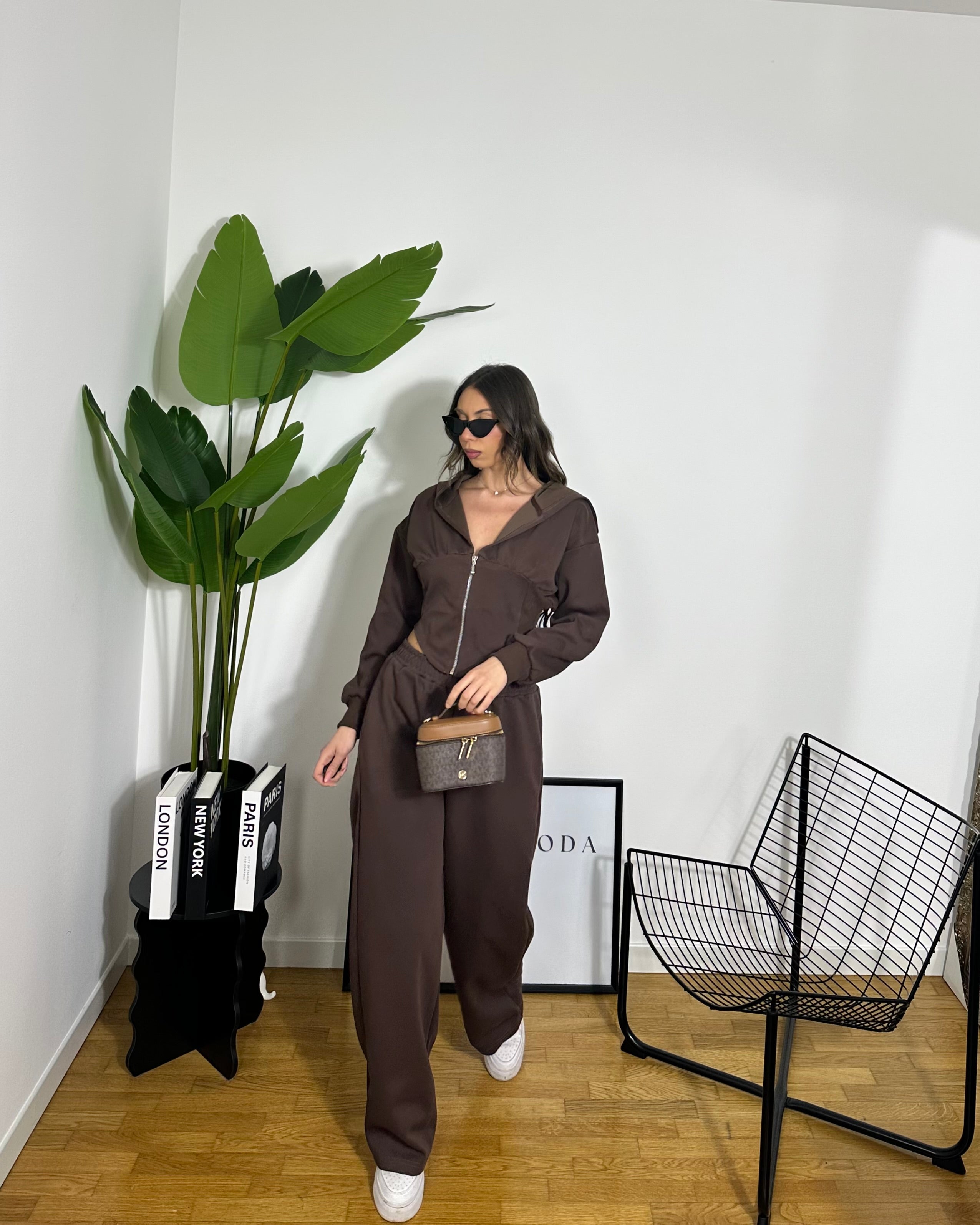 Co/ord Tuta Corset Brown