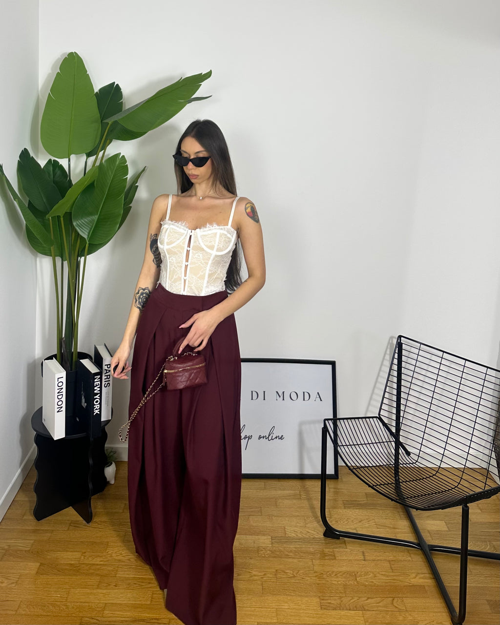 Pantalone Lysa Bordeaux