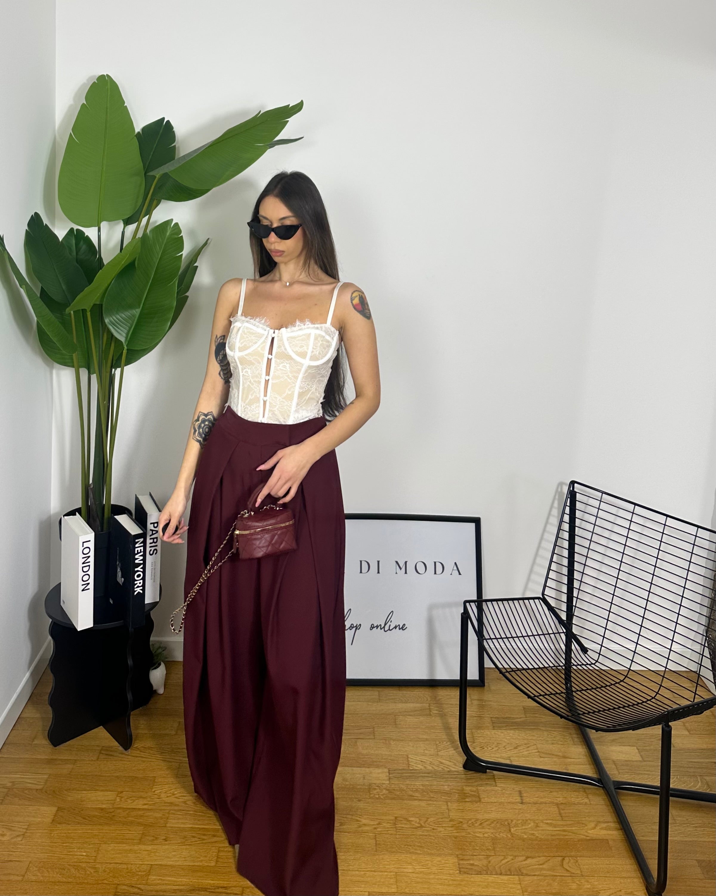 Pantalone Lysa Bordeaux