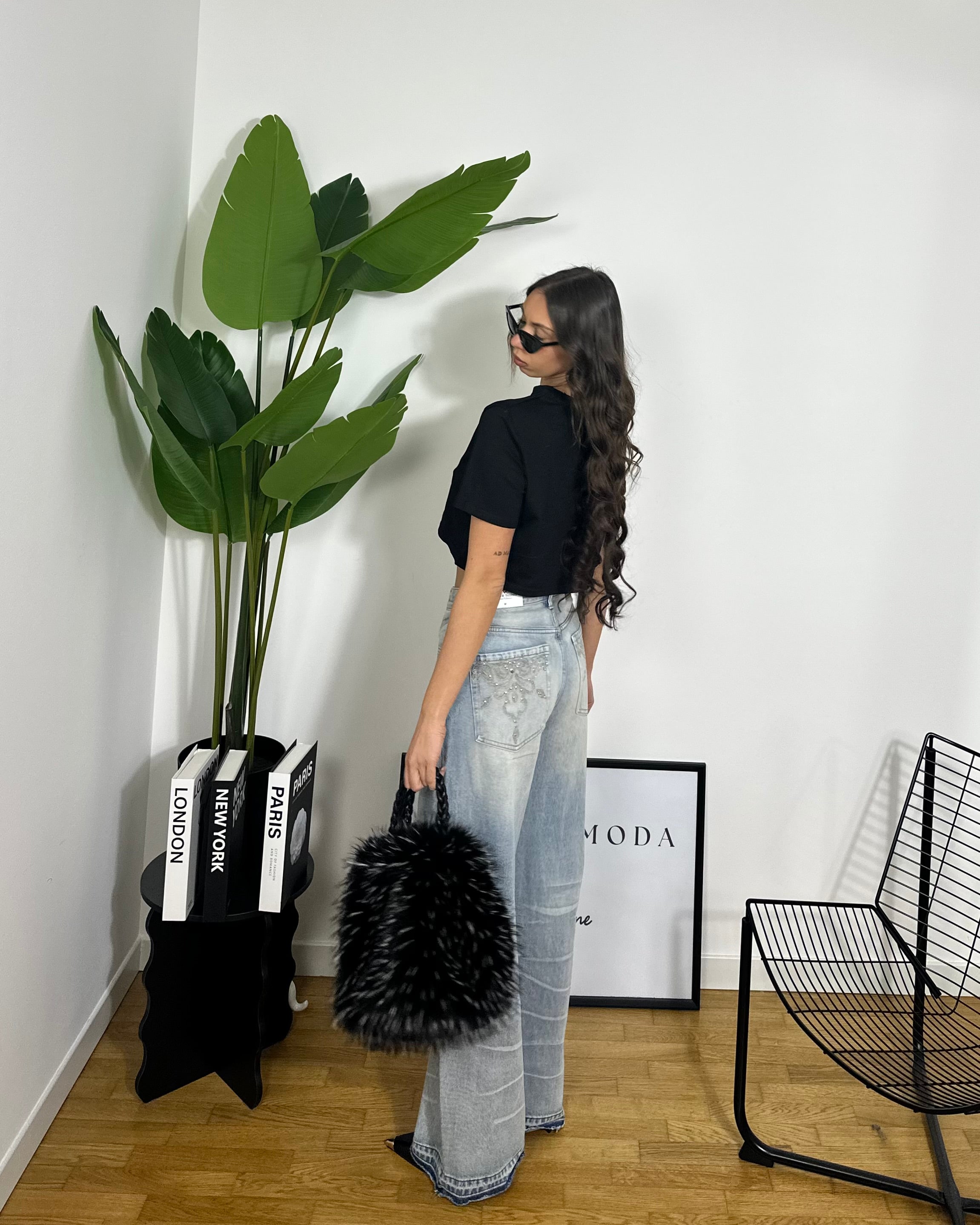 T-shirt Crop Black