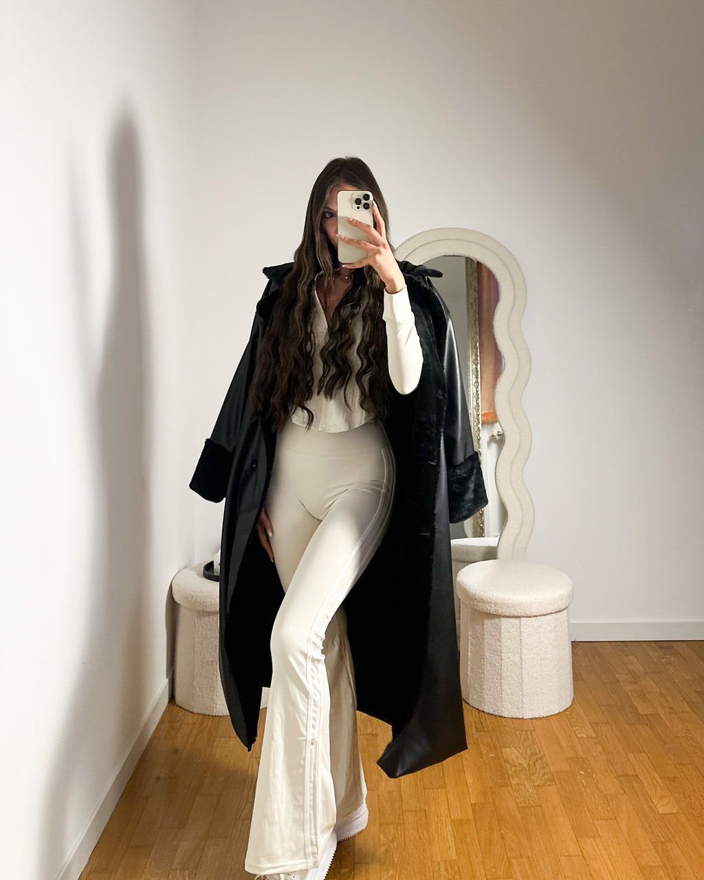 Trench Black Ecopelliccia