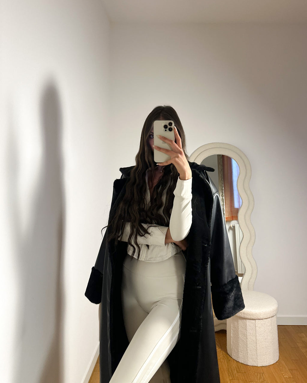 Trench Black Ecopelliccia