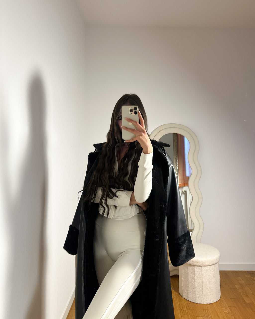 Trench Black Ecopelliccia