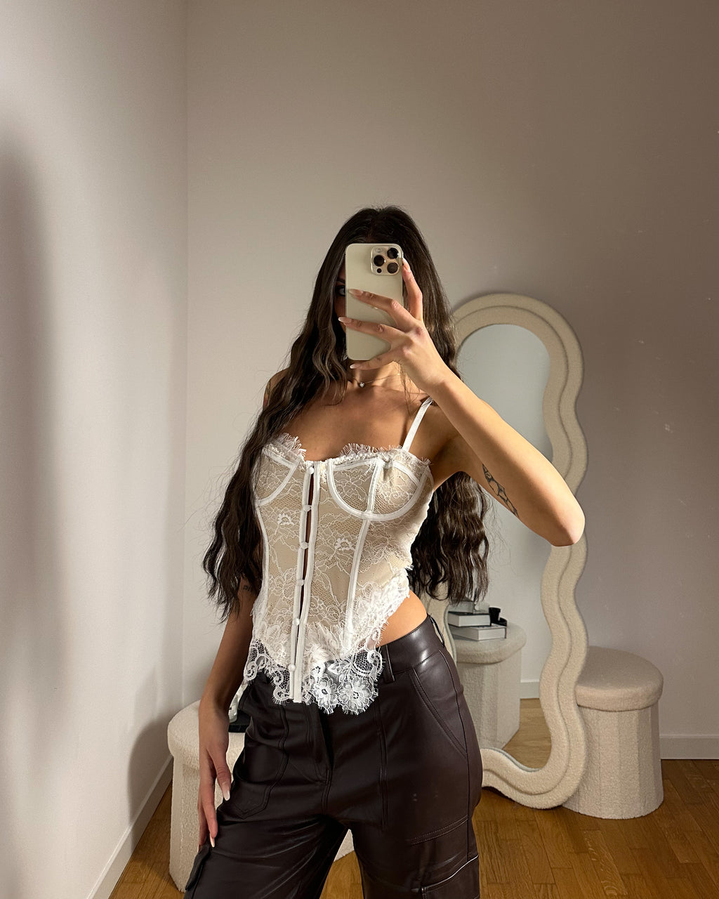 Top Corpetto Leyla White