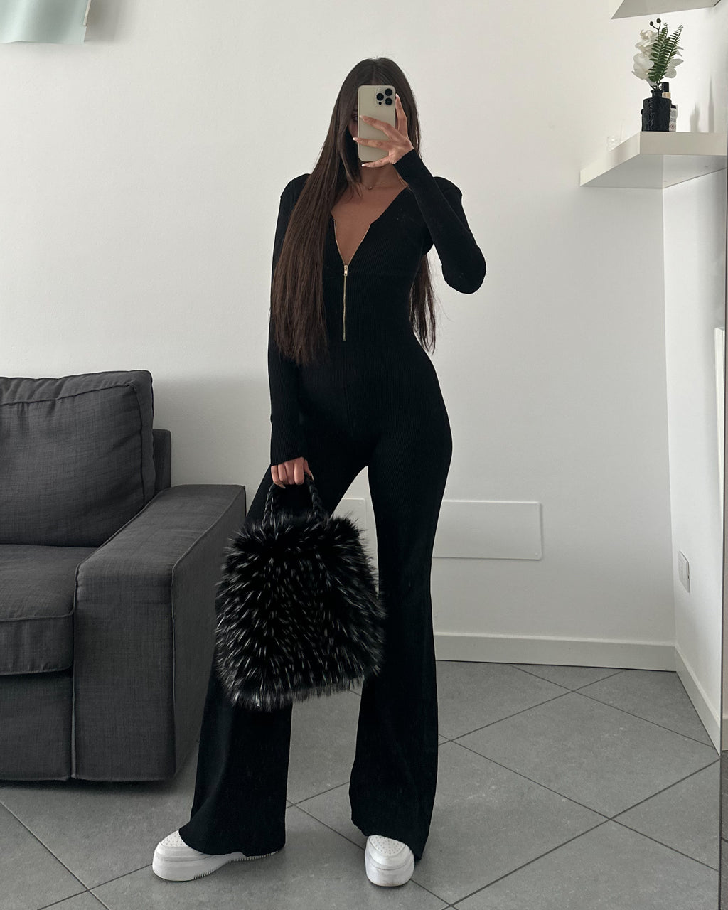 Jumpsuit Eva Black/ Green/Beige