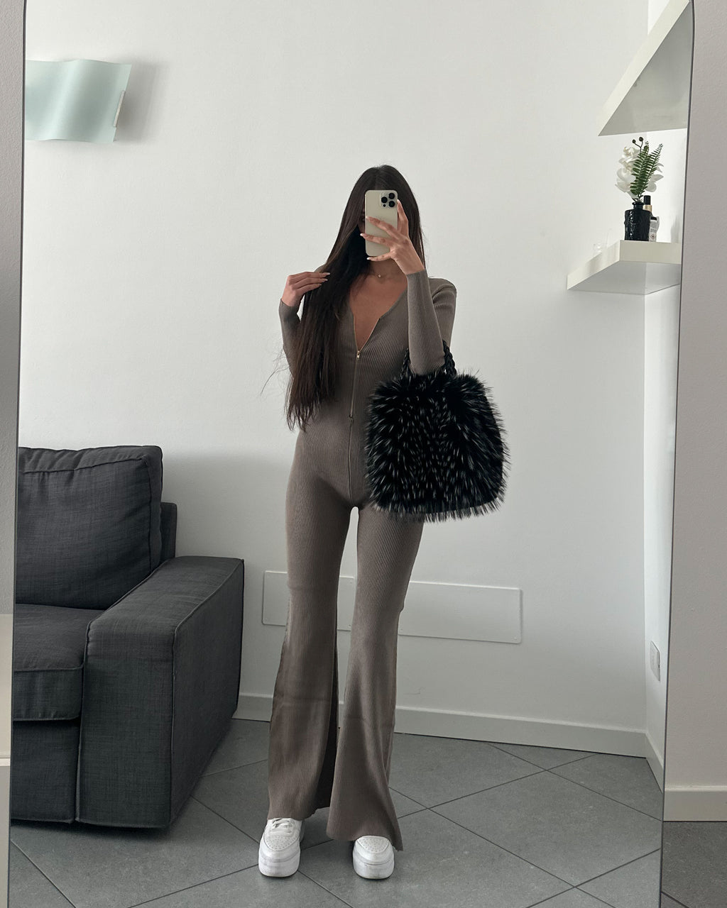 Jumpsuit Eva Black/ Green/Beige